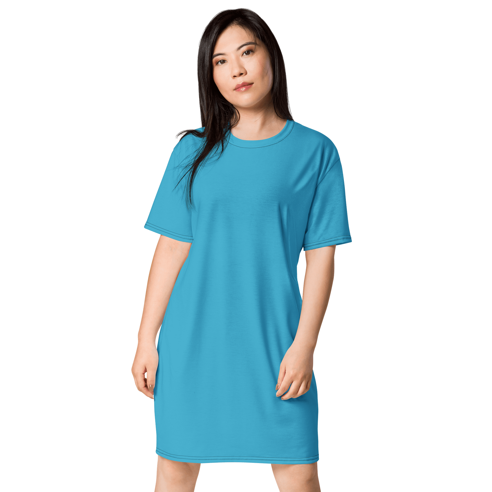 Oversized T-Shirt Dress - Serene Summer Sky, Sizes 2XS-6XL product image (1)
