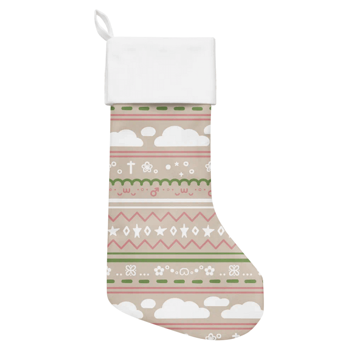 Cloudy Christmas Stocking - Beige product image (1)