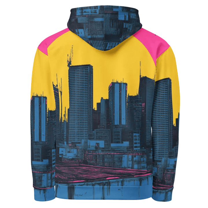Urban Sunset Skyline Recycled All-Over Printed Hoodie product image (2)