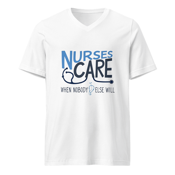 Nurses Care Stethoscope V-Neck Tee product image (1)