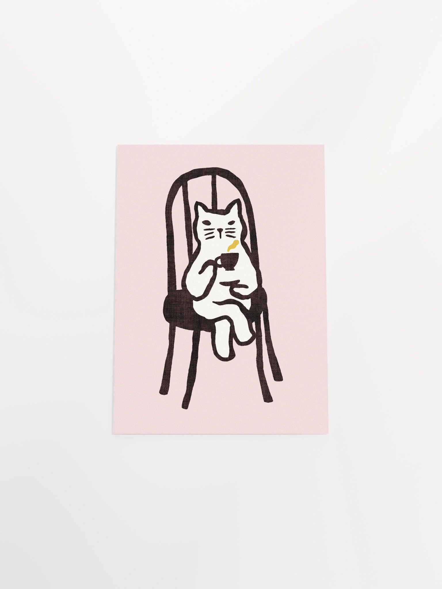 afternoon tea with cat art print product image (30)