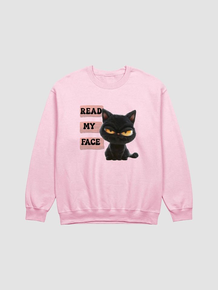 Grumpy Black Cat Expression Crewneck product image (2)