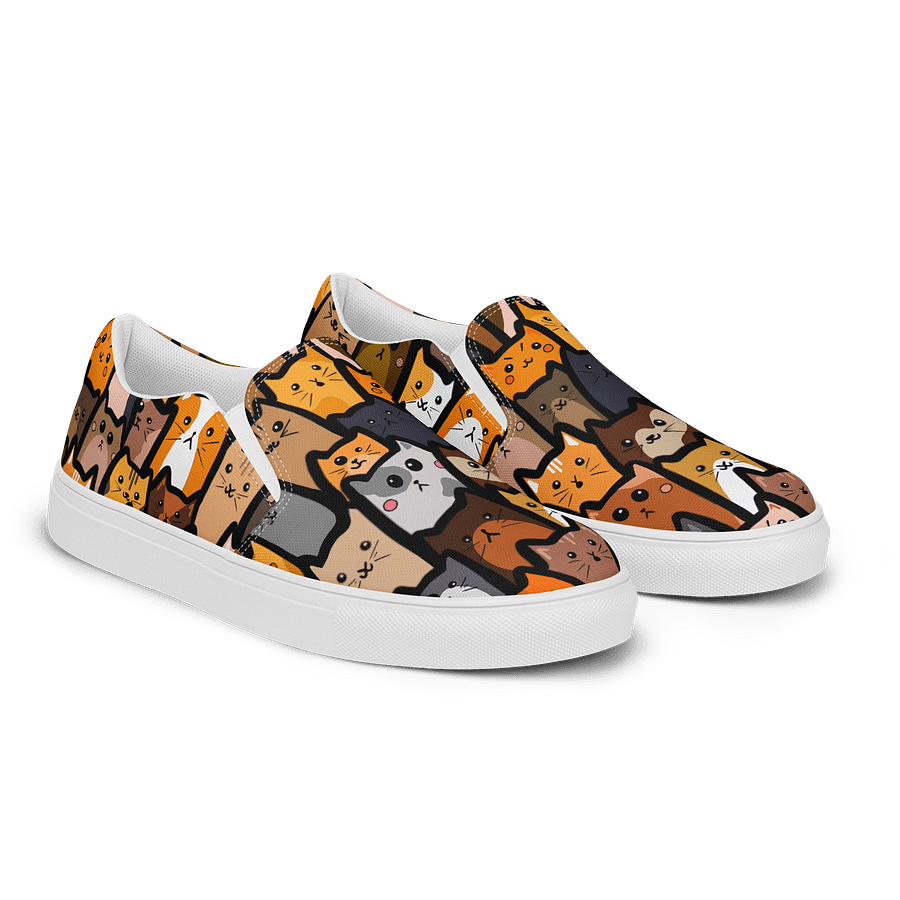 "Cats" Canvas Slip On Shoes (Women's) product image (2)