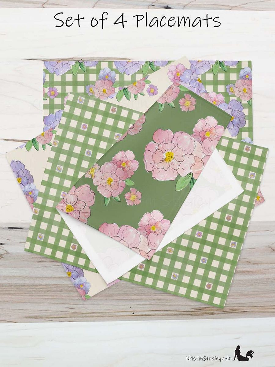 Gingham Blossoms Placemat Set of 4 product image (6)