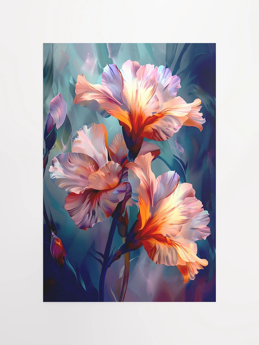 Iridescent Iris Bloom Poster: Vibrant Floral Art for Modern Home Decor Matte Poster product image (5)