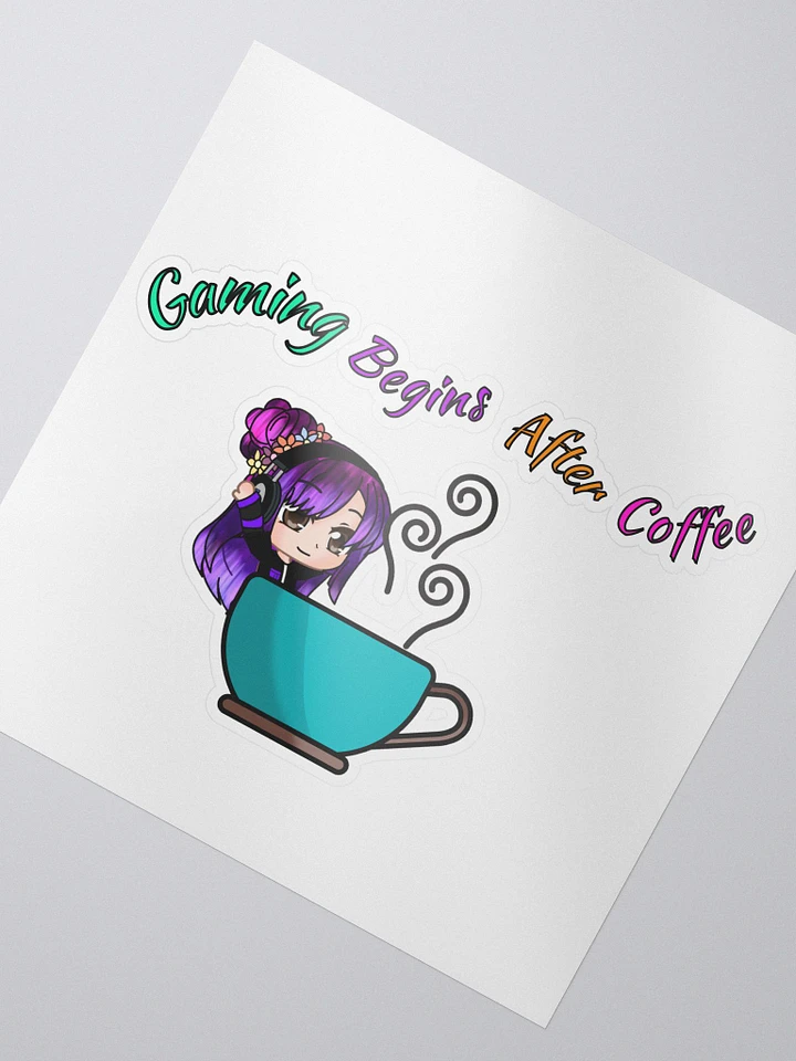 Gaming Begins After Coffee Sticker product image (2)