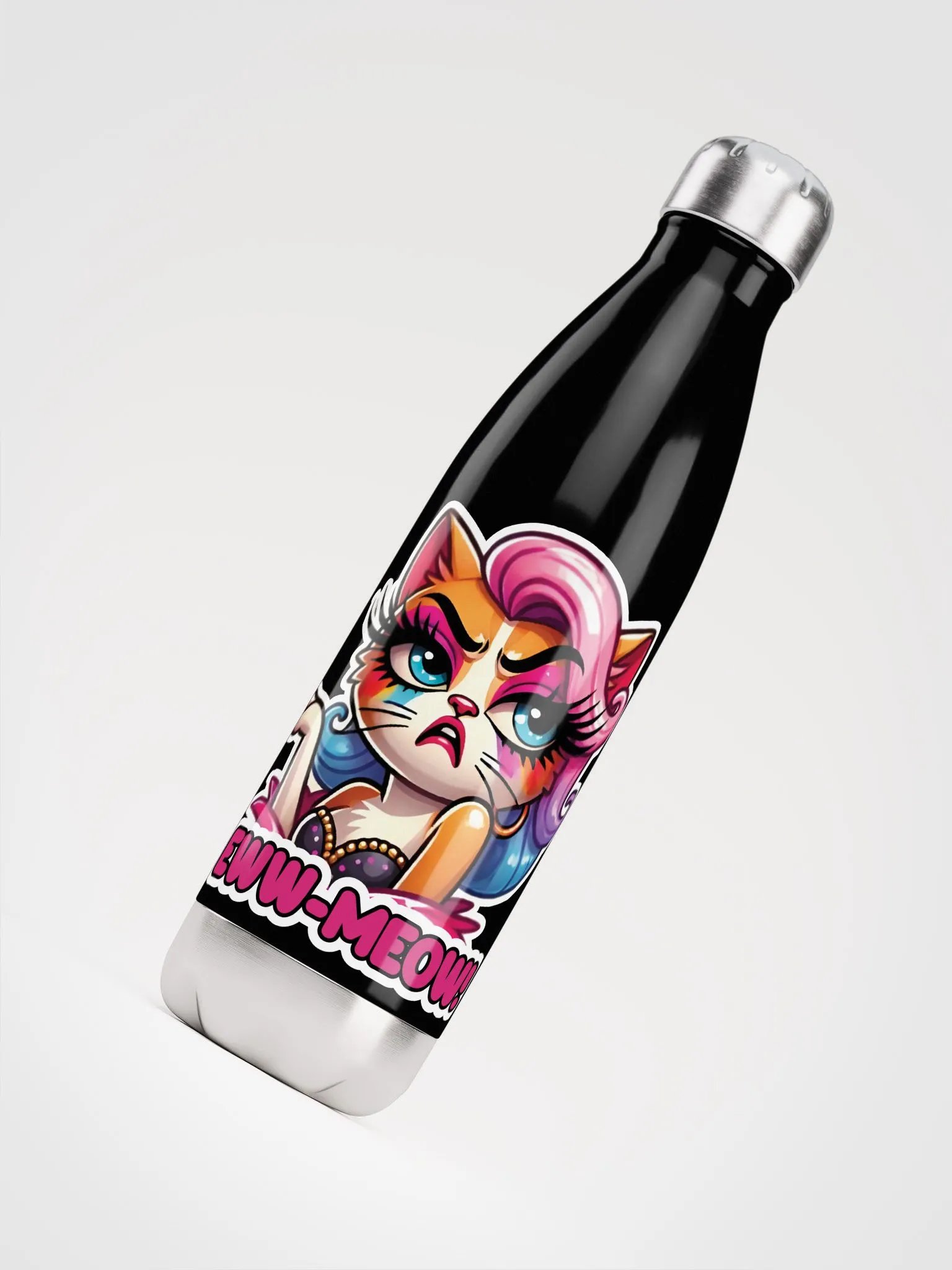 Eww-Meow! Stainless Steel Water Bottle product image (7)