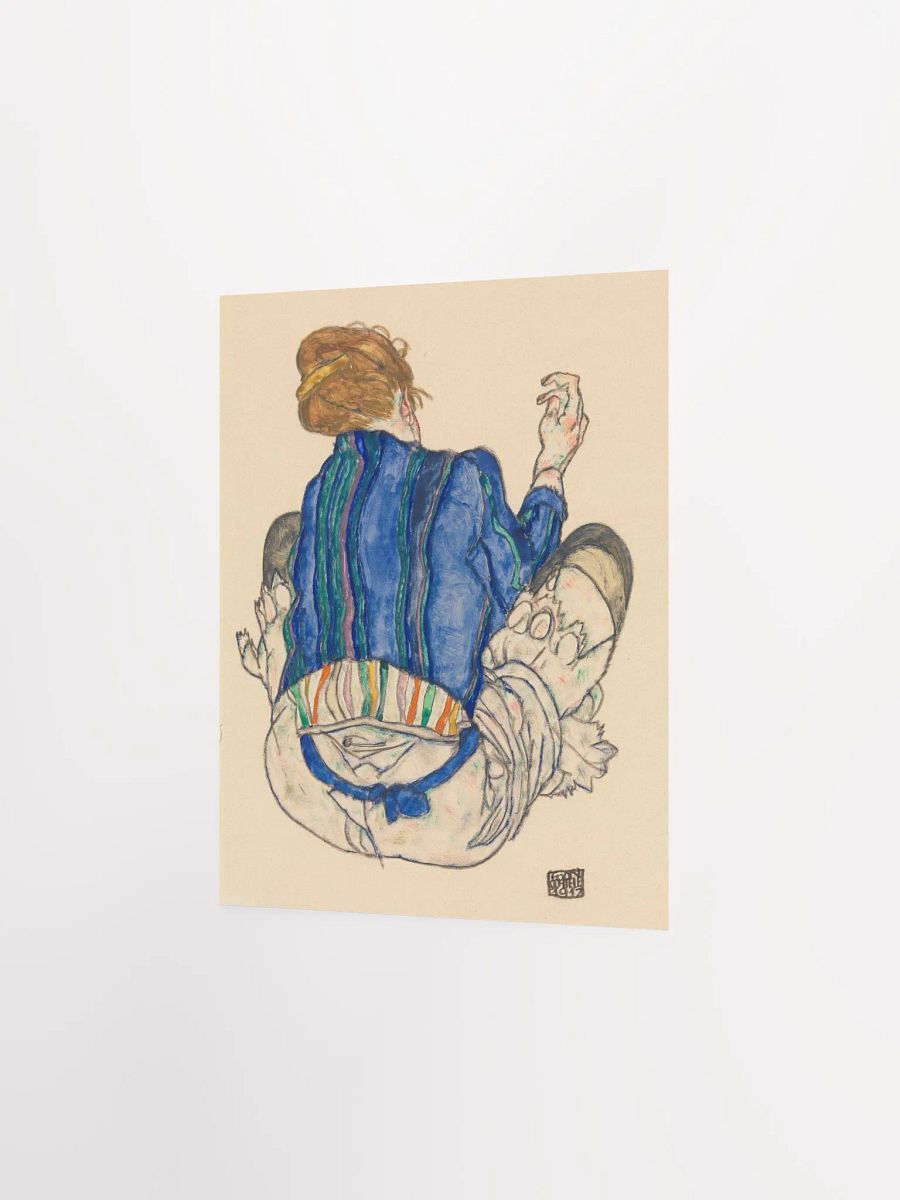 Seated Woman, Back View (1917) by Egon Schiele product image (23)