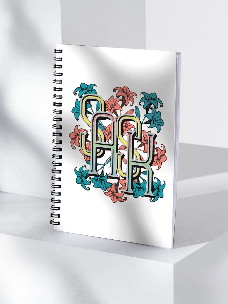 Sask Saskatoon Saskatchewan Flower Customizable Dotted Spiral Notebook product image (1)