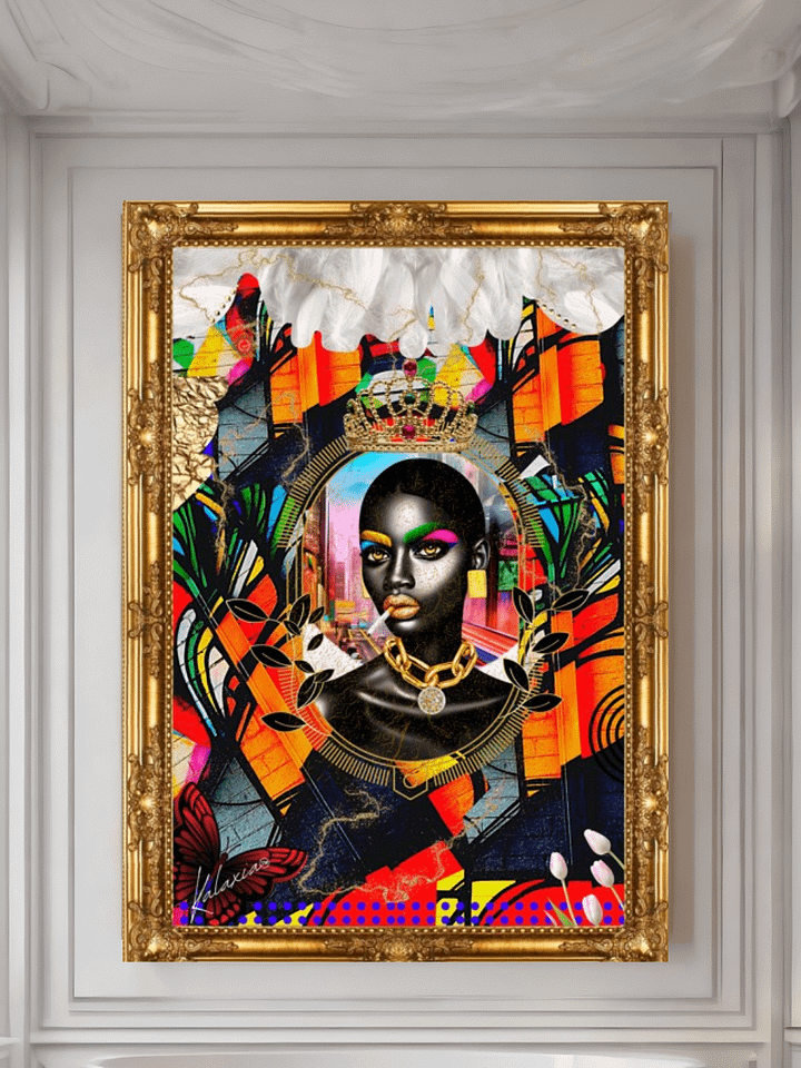 Kalaxia_ Urban Wall Art_ Large Maximalist Bohemian Poster_Marie Noir II _ Carbon & Stars product image (1)
