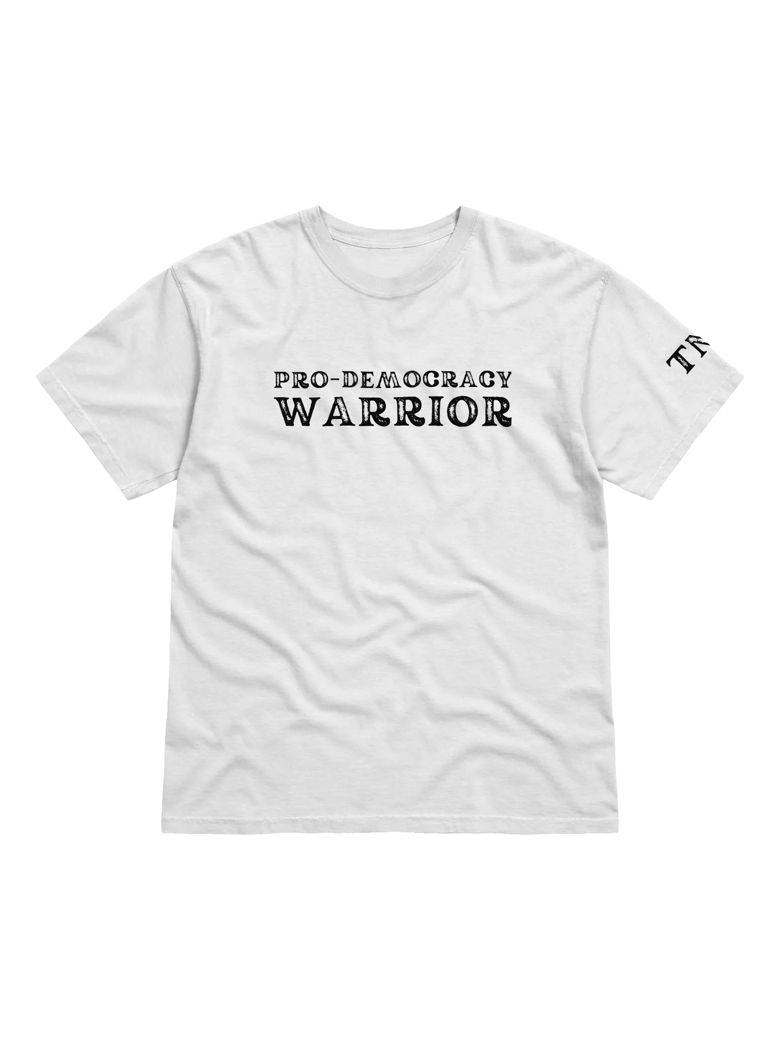 Pro-Democracy Warrior - Back Flag Unisex T-shirt in White product image (1)