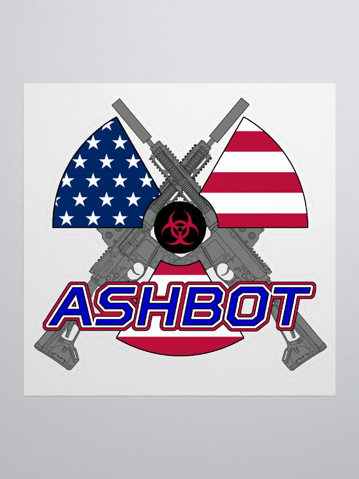 Ashbot logo Sticker (RWB) product image (1)