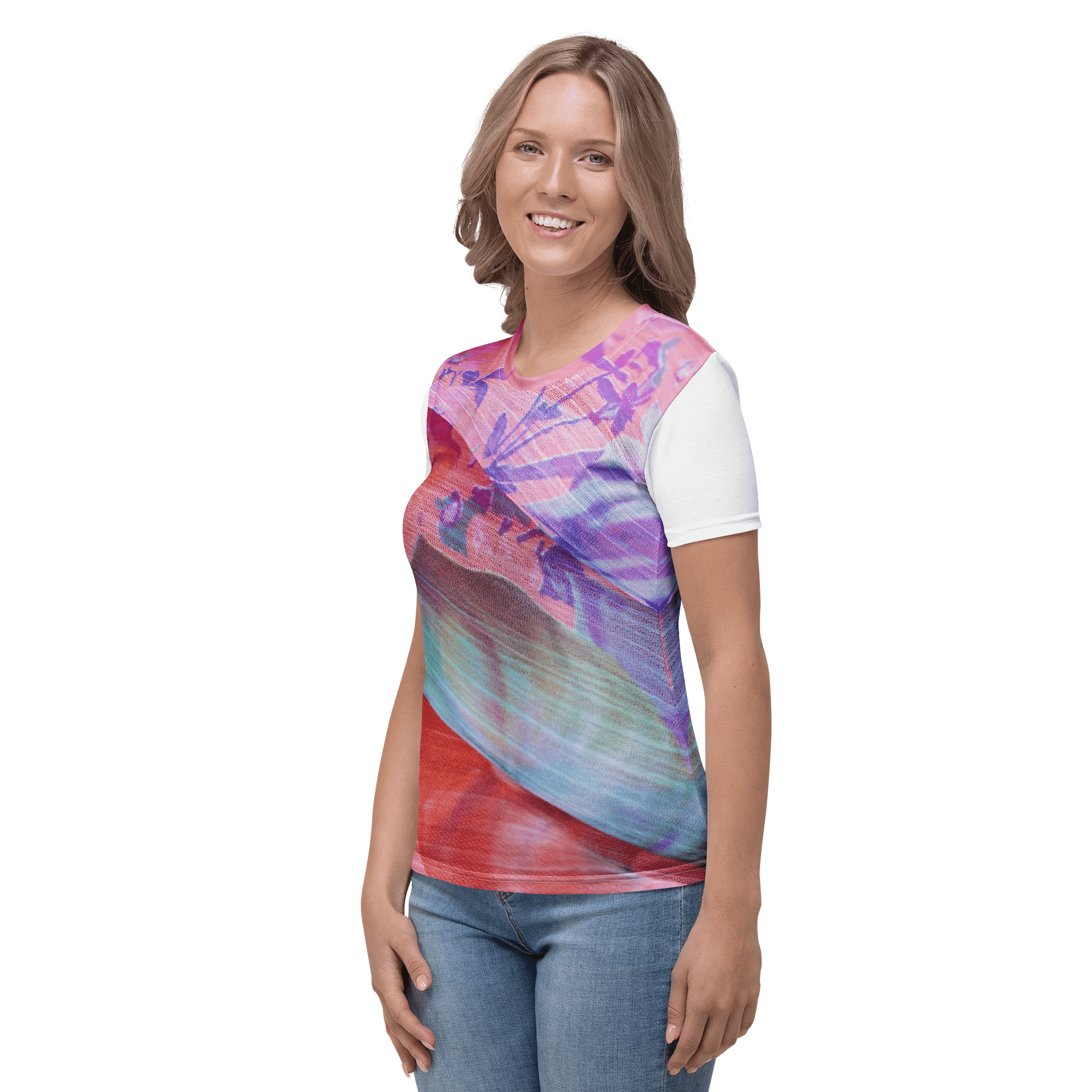 Paradise Breeze White Women's Print T-Shirt product image (3)