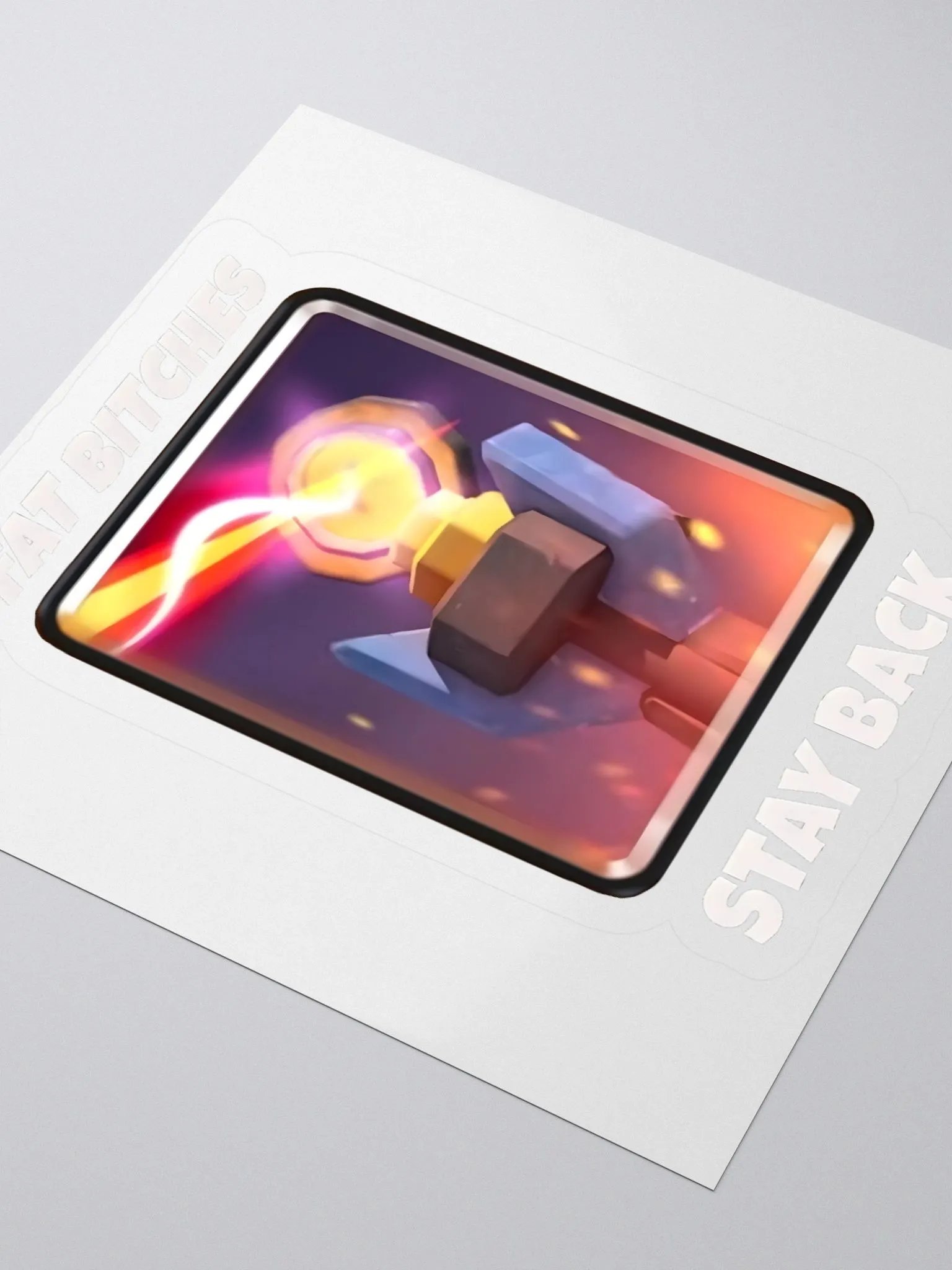 Fat Bitches Stay Back Sticker product image (3)