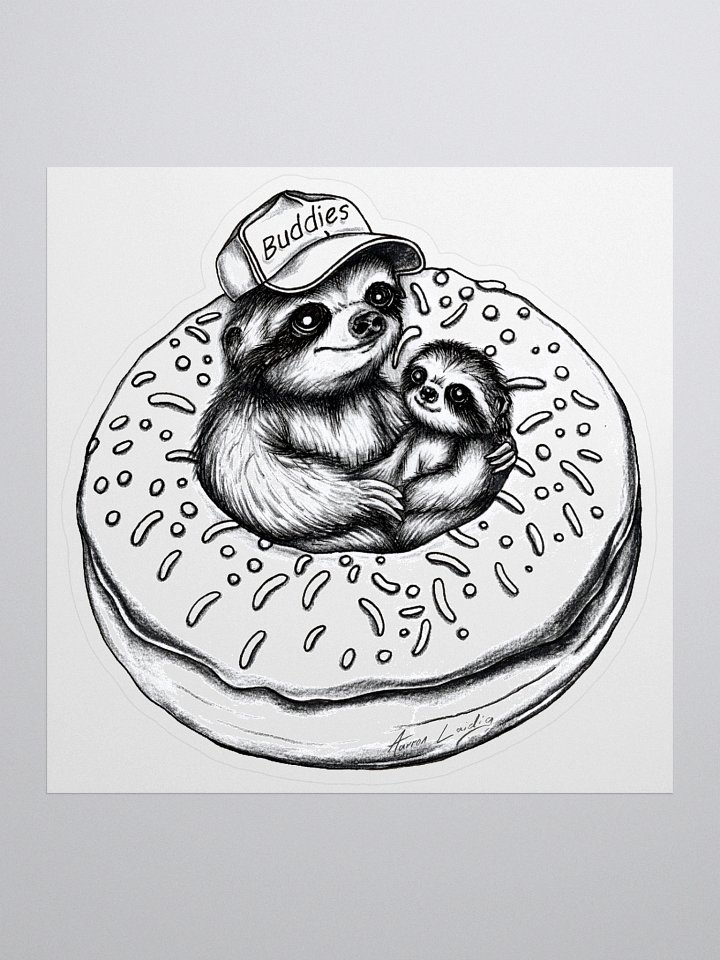 Donut Buddies Sloths Vinyl Sticker product image (1)