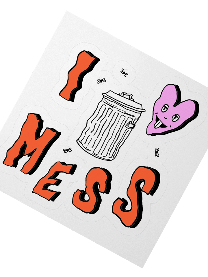 I Heart Mess Sticker product image (2)