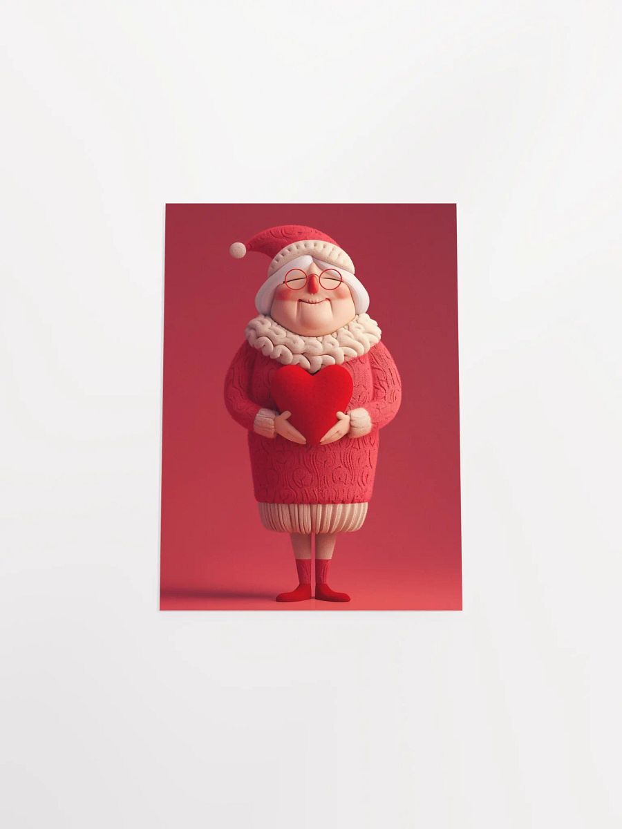 Whimsical Mrs. Claus Heart Poster product image (7)