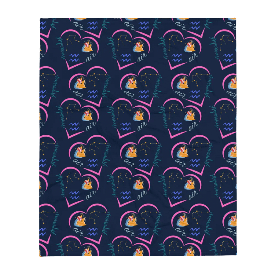 Zodiac Astrology Sun Sign Aquarius, Great Valentines Gift, Get Well, Off to School or Under the Stars Solar System Blanket product image (1)