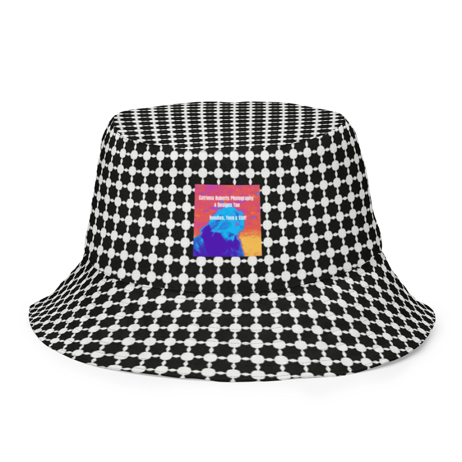 Abstract Black and White Chain Unisex Bucket Hat product image (7)