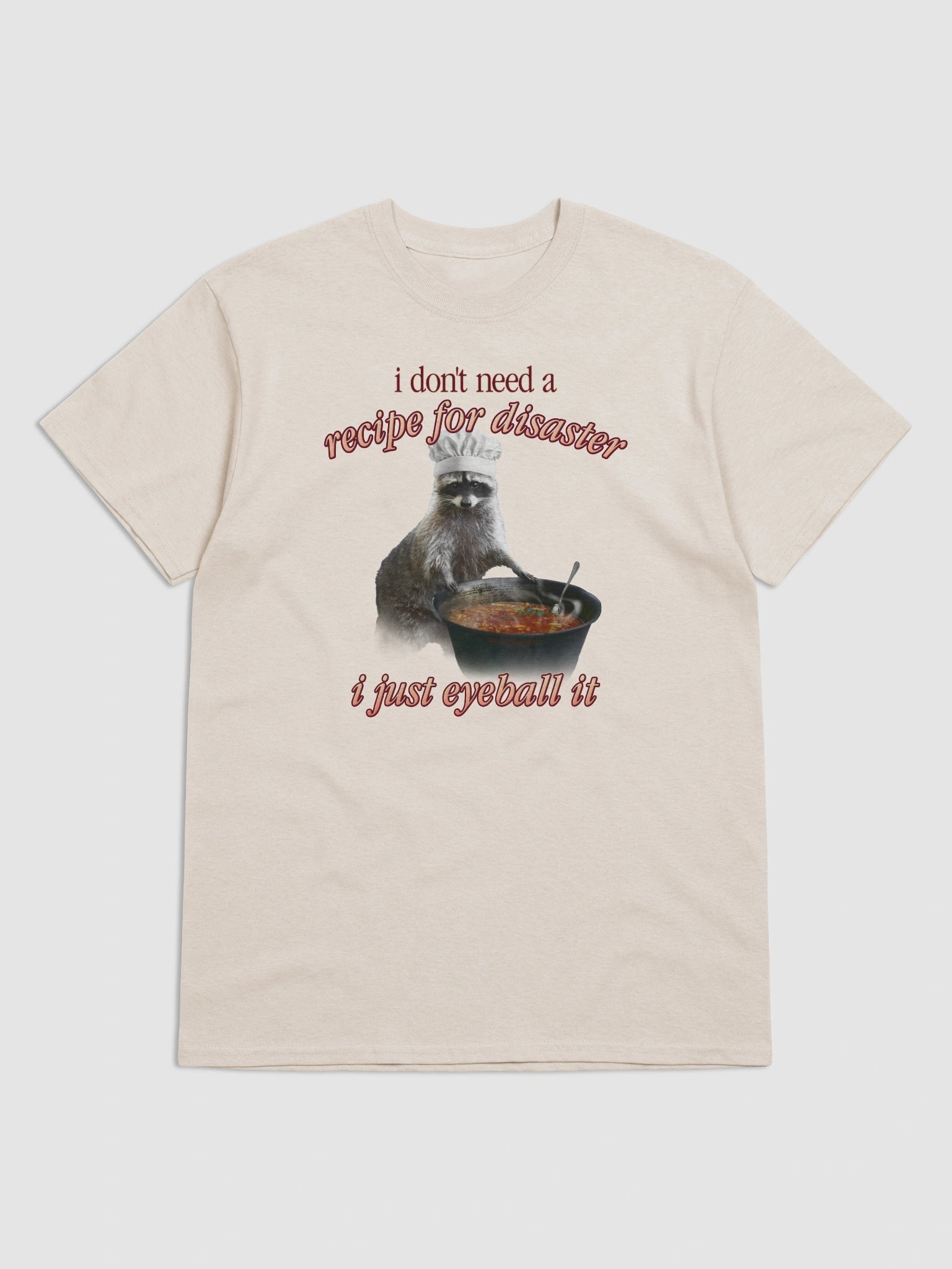 Recipe for Disaster Raccoon T-shirt product image (1)