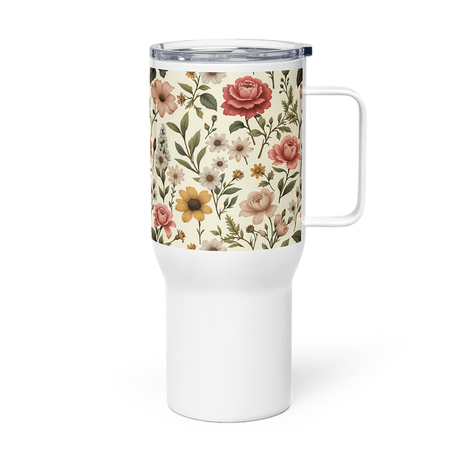 Vintage Elegance Floral Travel Mug product image (4)