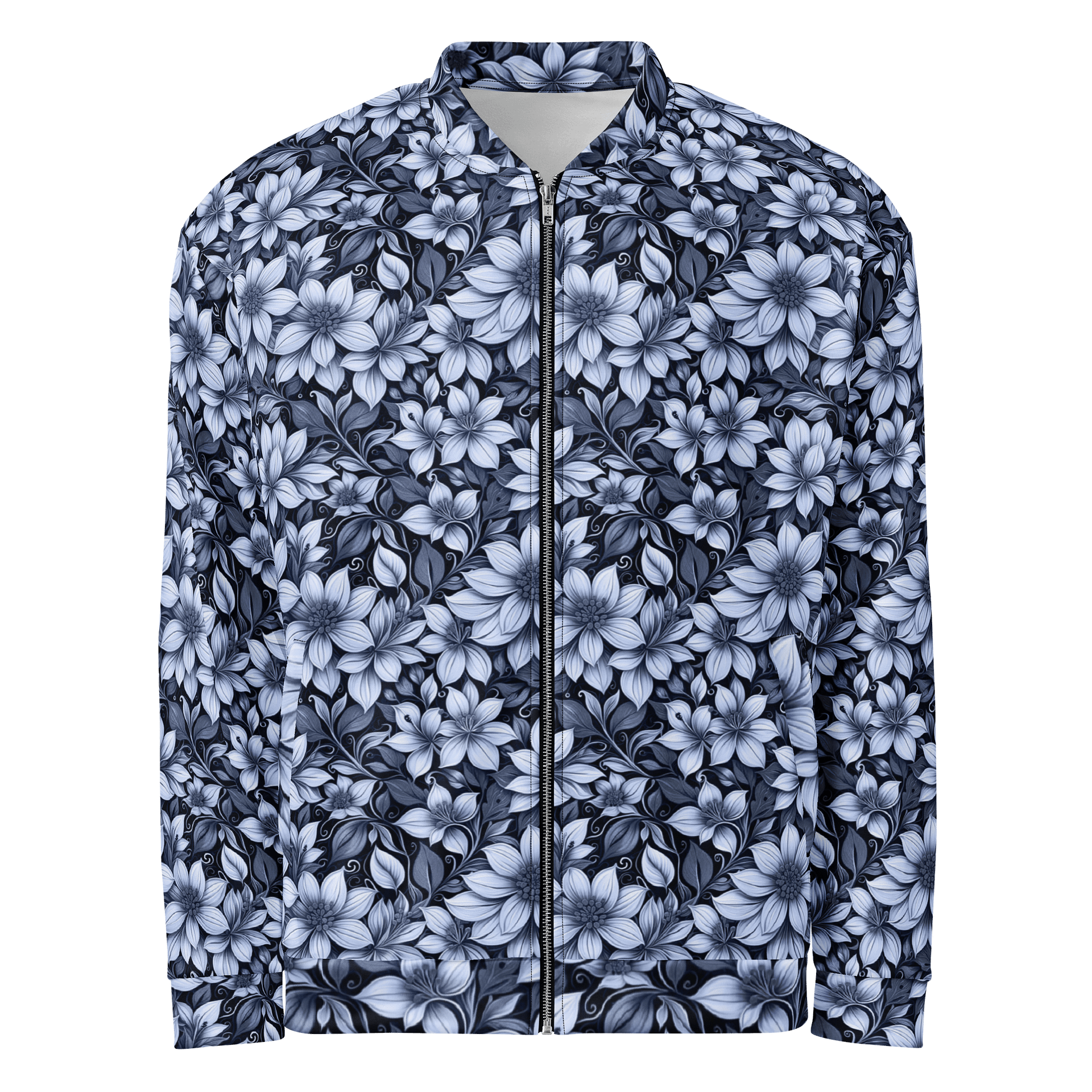 Indigo Flowers Bomber Jacket product image (1)