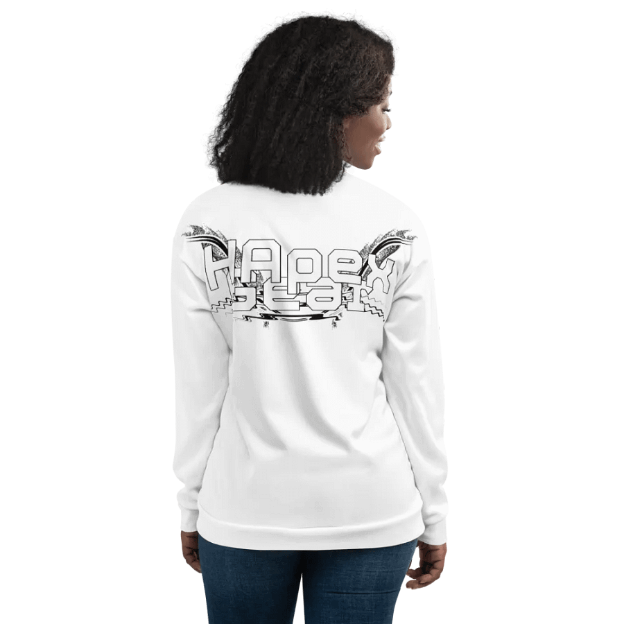 White HApex Gear Black Logo - White - Bomber Jacket product image (10)