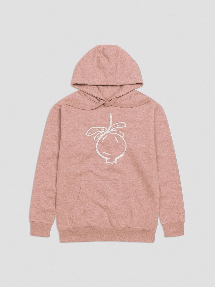 Pomegranate Hoodie Cotton Heritage Unisex Premium White Outline product image (8)