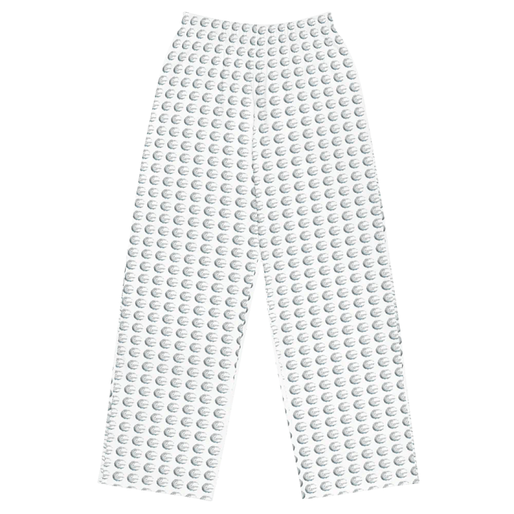 Luna All Over White Unisex Wide-Leg Pants product image (1)