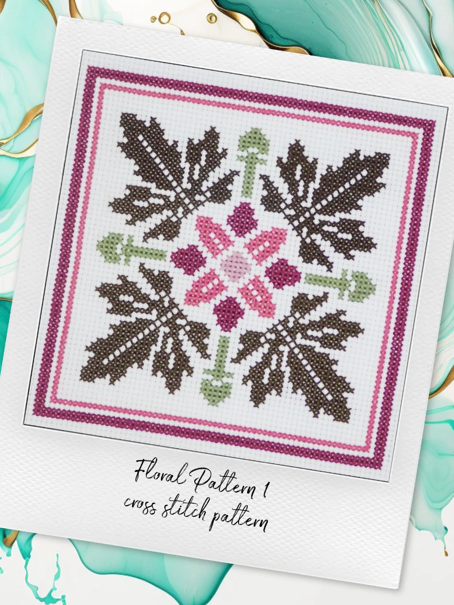 Leaves and Berries: Abstract Cross Stitch Pattern PDF product image (4)