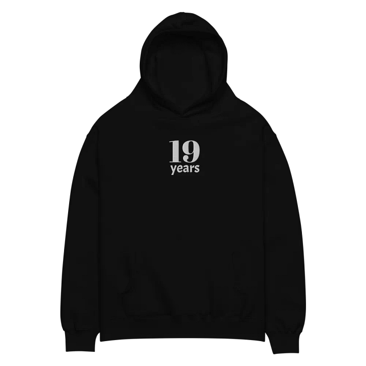 19 Years Anniversary or Age Embroidered Unisex Oversized Hoodie product image (2)