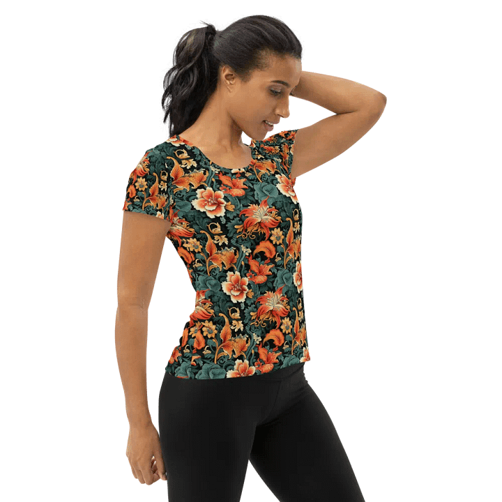 Sunset Flowers | Women's Athletic T-Shirt product image (1)