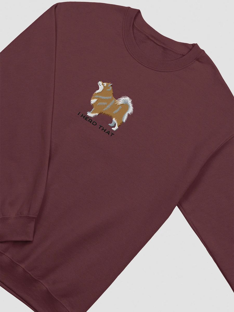 I Herd That Sweatshirt (Embroidered) of a Finnish Lapphund(Brown) product image (14)