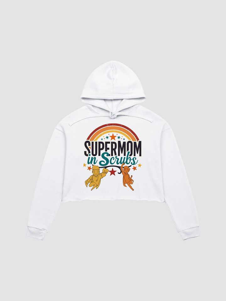 Supermom in Scrubs Retro Crop Hoodie product image (2)