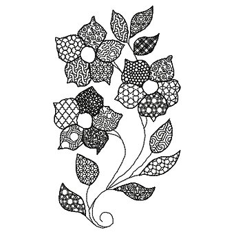 Blackwork Flower product image (1)