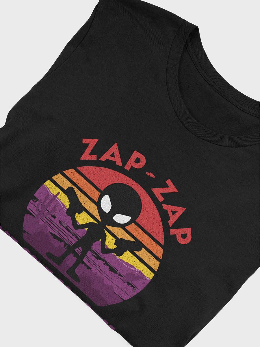 Zap-Zap Alien T-Shirt – Retro Sunset Gamer Tee | Get Rekt Squishies product image (5)