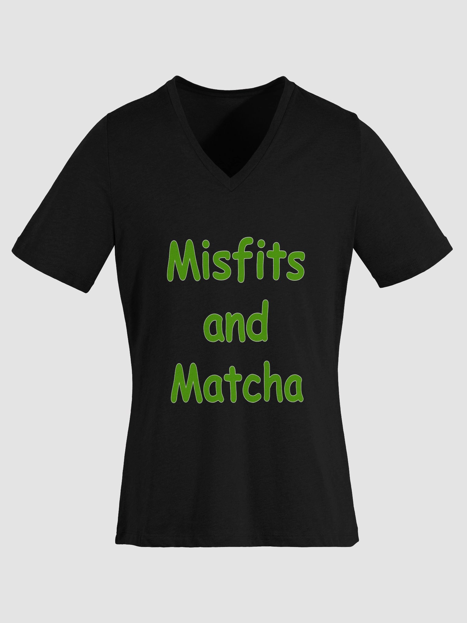 Women's Misfits and Matcha V Neck Tee Shirt product image (41)