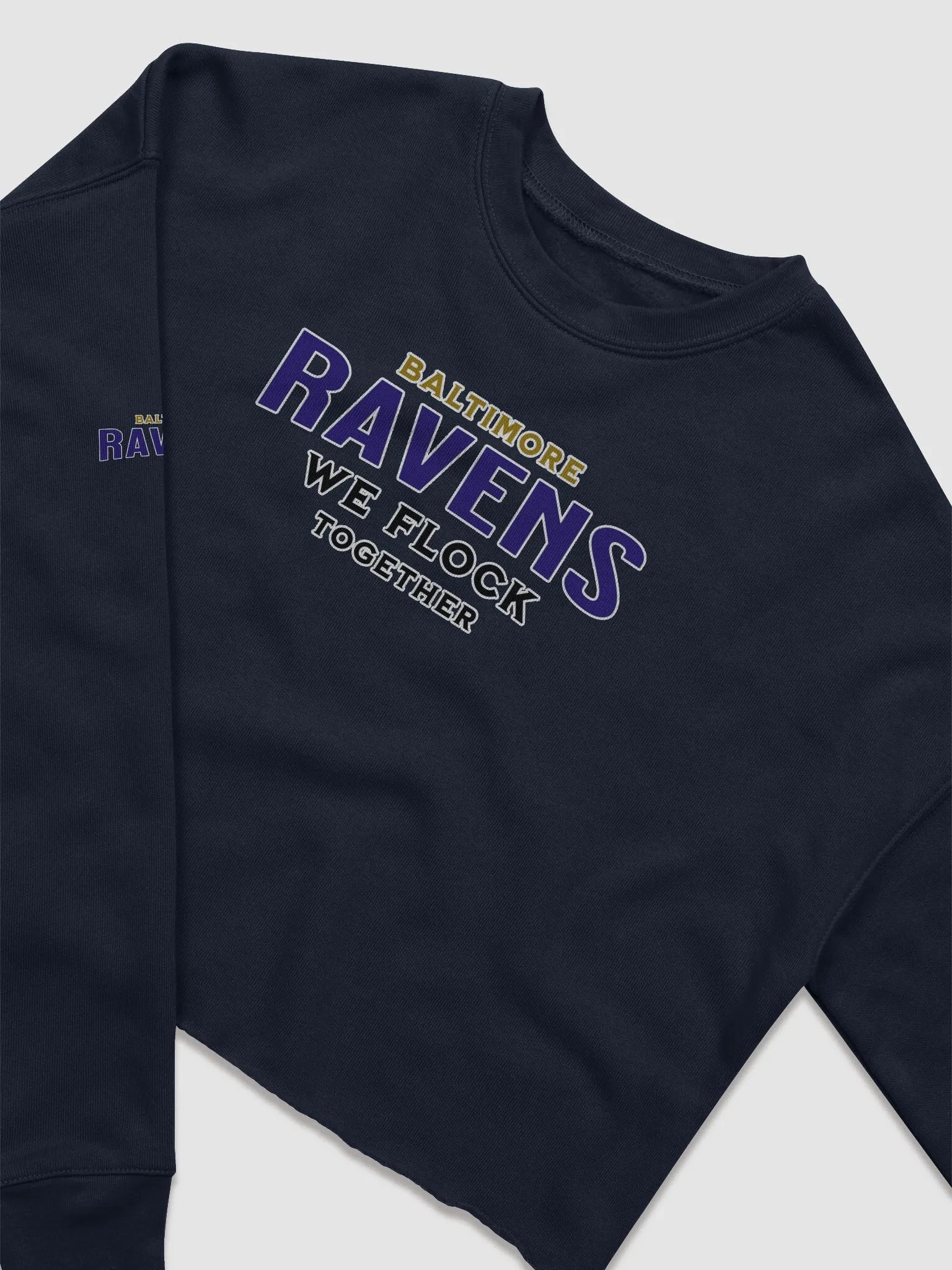 Ravens "Fierce Winged" Women's Fleece Crop Sweatshirt | Baltimore Ravens | NFL Home Locker product image (3)