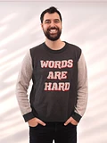 Words Are Hard Retro Sweater product image (1)