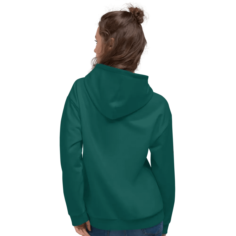 Plain Dark Green True Summer Unisex Recycled Polyester Heavyweight Premium Hoodie by Treasure Pie product image (10)