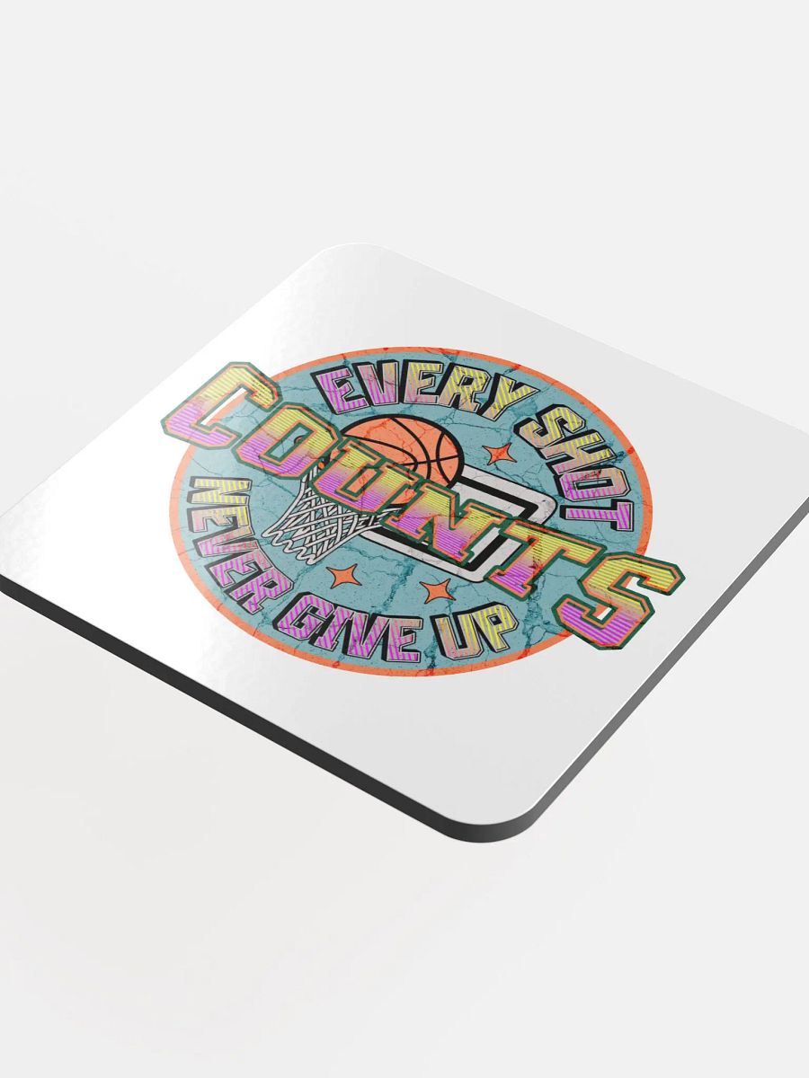 Every Shot Counts Basketball Motivational Cork Coaster product image (4)