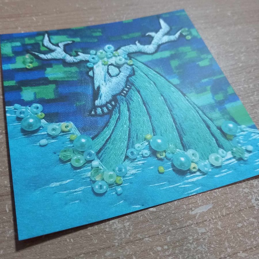 Forest Mari Lwyd Embroidery Print product image (3)