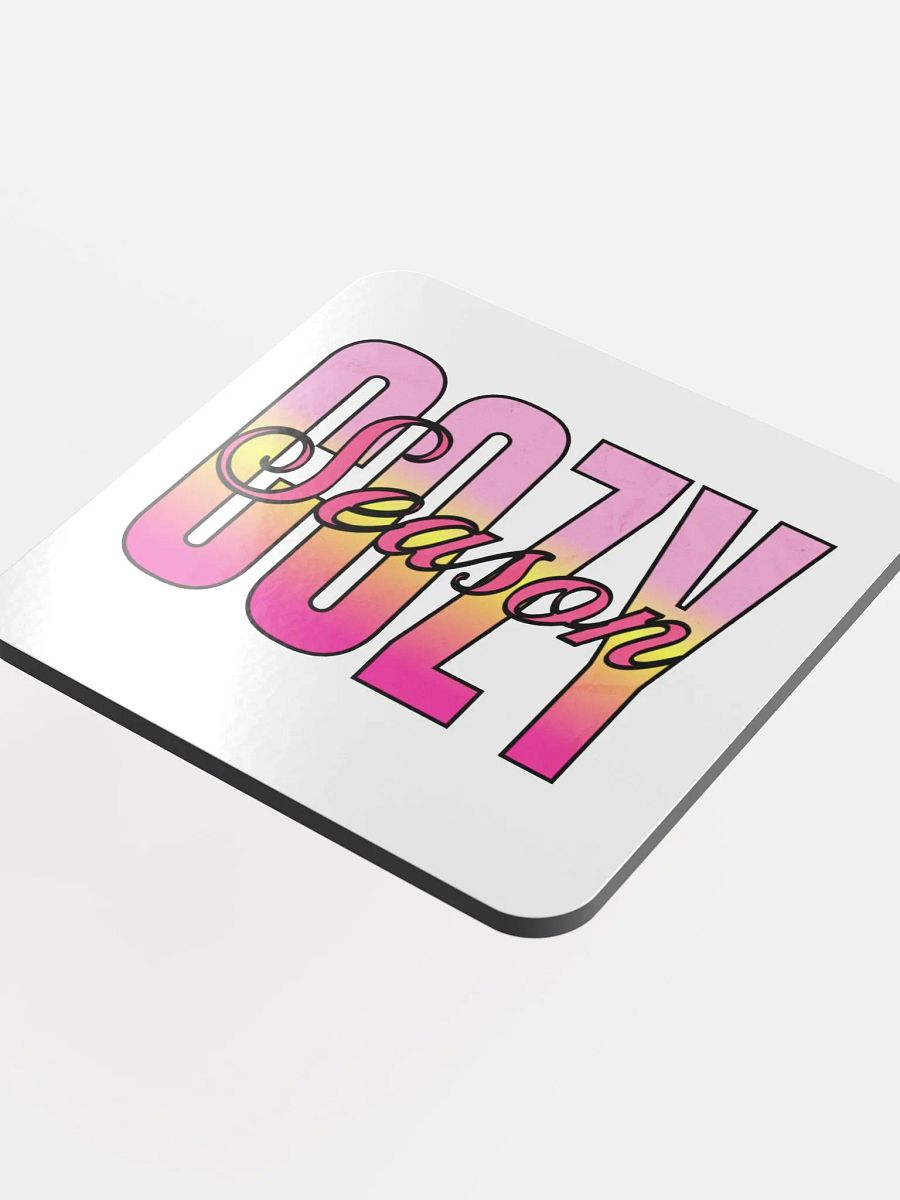 Cozy Season Sunset Bliss Glossed Cork Coaster product image (4)