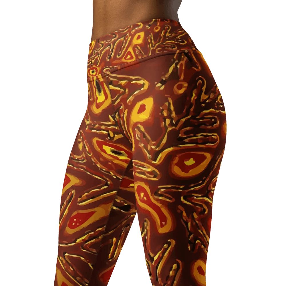 Japanese Fiery Abstract Full Length Yoga Leggings product image (1)