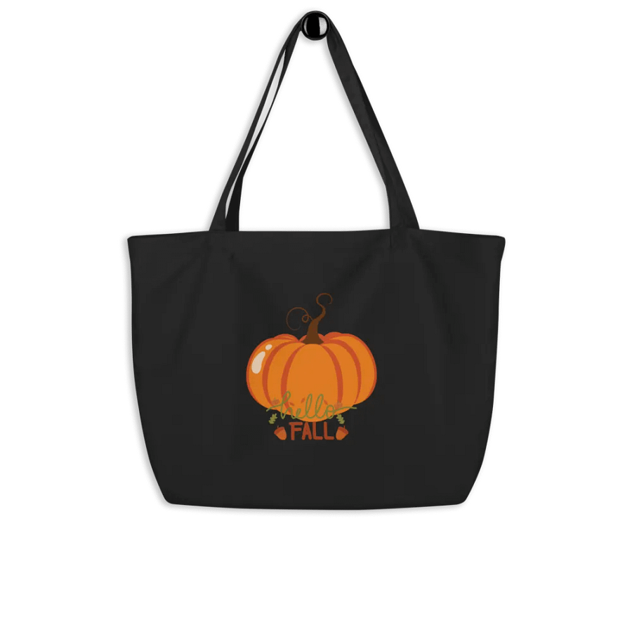 Hello Fall Twill Tote-Black product image (8)