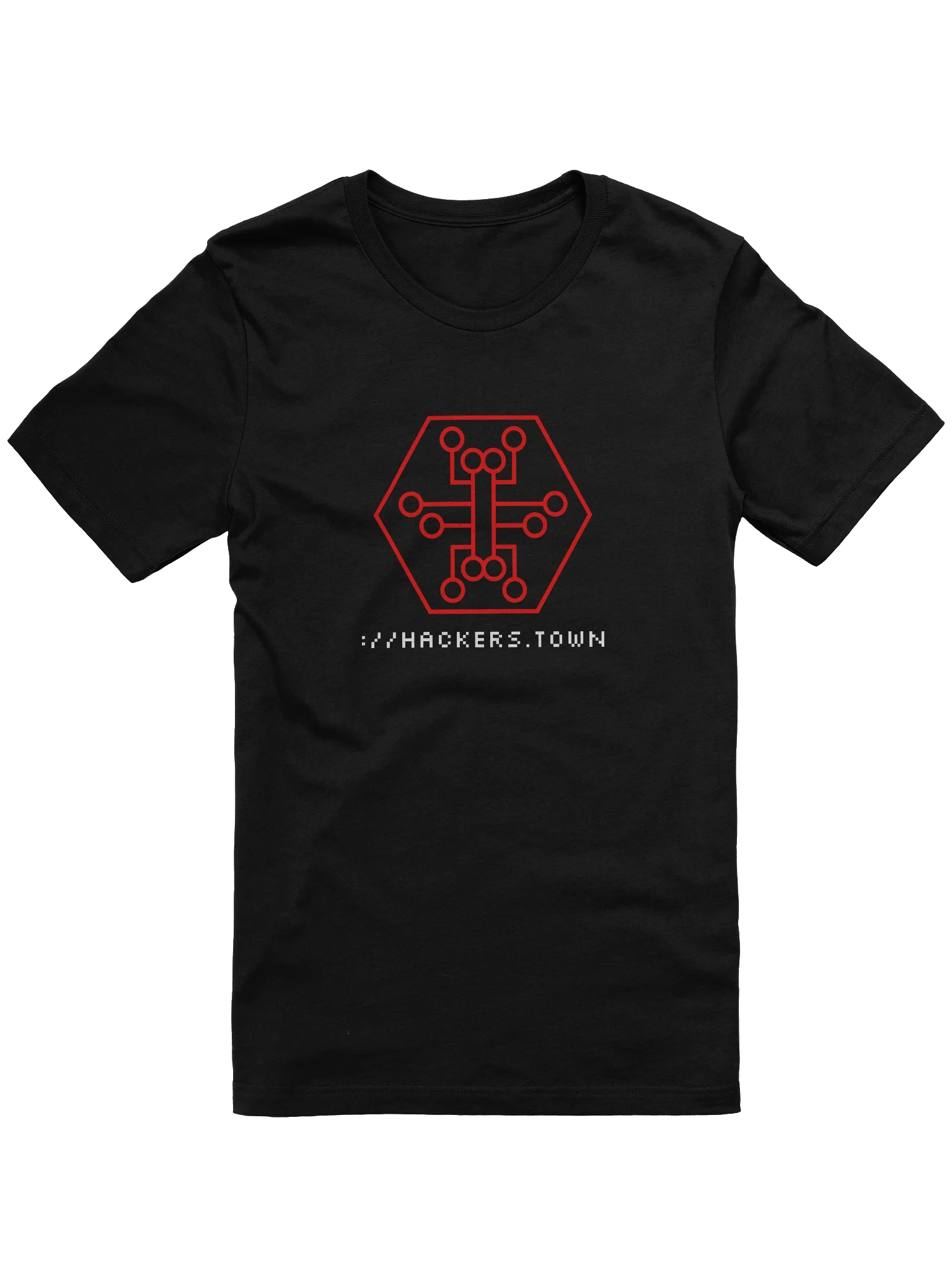 hackers.town soft tee, red product image (1)