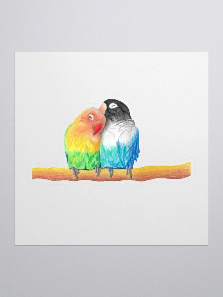 Lovebirds Drawing Sticker product image (3)