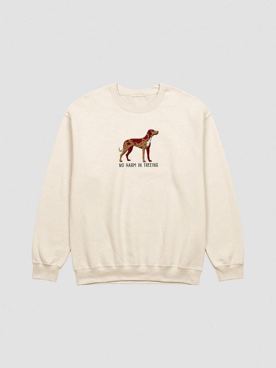 No Harm in Treeing Sweatshirt (Embroidered) of a Catahoula Leopard Dog(Red Leopard) product image (13)