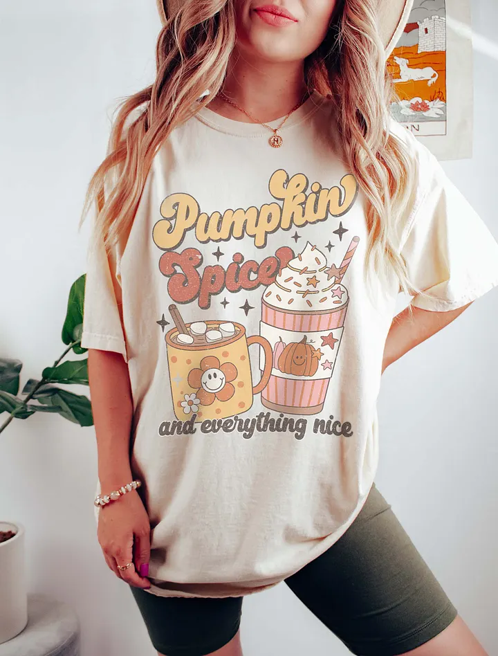 Pumpkin Spice and Everything Nice Y2K T-Shirt | Funny Fall and Halloween T-Shirt Design product image (10)