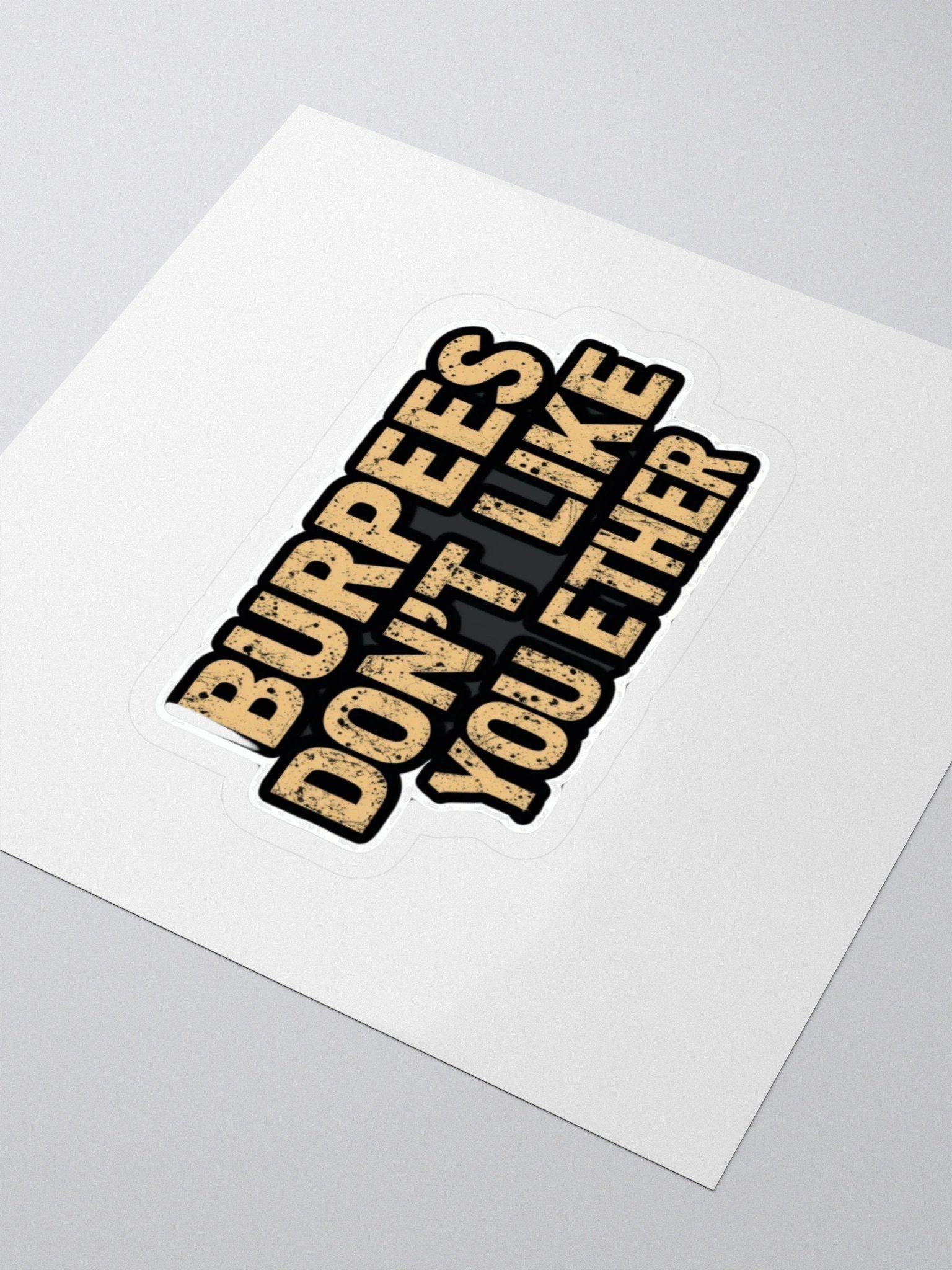 Bold Burpees Distressed Stickers product image (3)